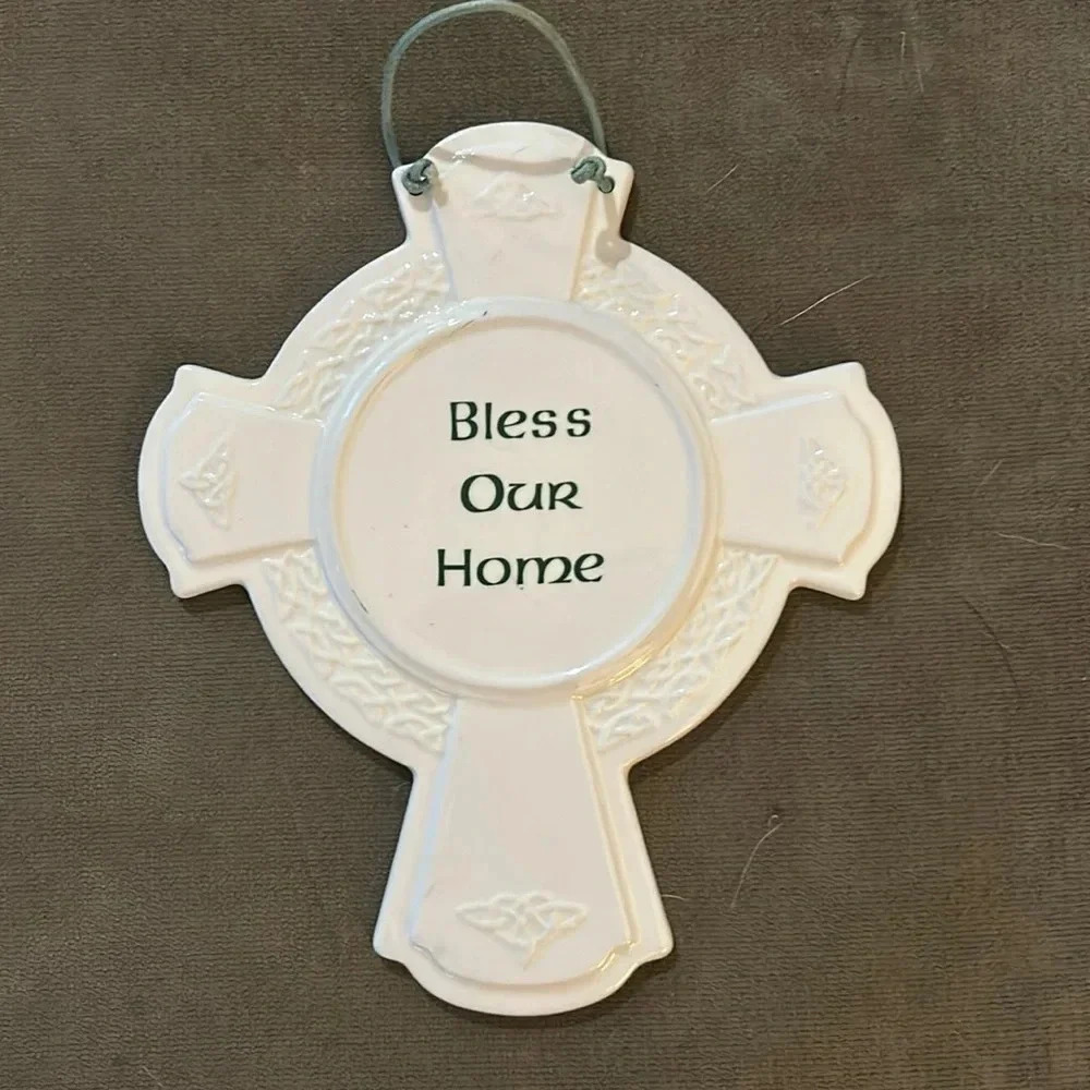 Irish Bless our home wall cross ceramic wall hanging